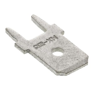 Molex Silver Uninsulated Male Spade Connector PCB Tab, Solder Termination, 6.35 x 0.81 mm Tab Size 19705-4301