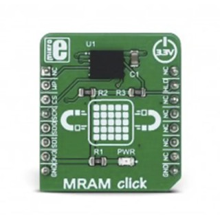MikroElektronika MRAM MikroBus Click Board Memory Development Kit 2kB SPI UART GPIO MIKROE-2914