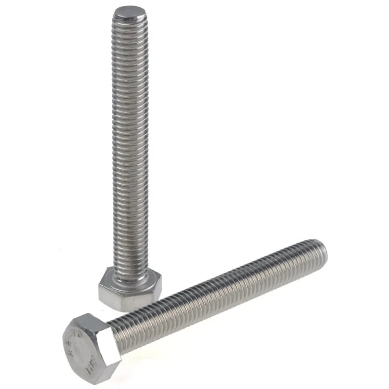 RS PRO Plain Stainless Steel Hex Bolt M8 x 65 mm A2 Grade Plain Finish DIN 933 797-6327