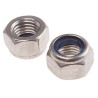 RS PRO Stainless Steel Self-Locking Nylon Insert Locknut M16, DIN 985, Grade A4, Plain Finish 797-6377