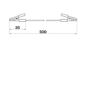 Teishin Electric Crocodile Clip Lead Black Red 500mm Lead Length TLA-61