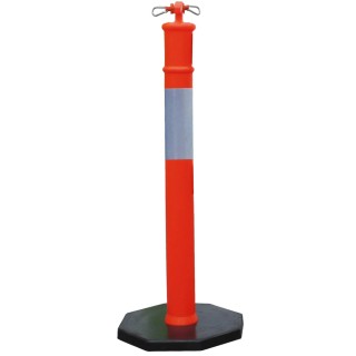 RS PRO Polypropylene Red and White Barrier Post 1.1m Height 100mm Diameter 174-5888