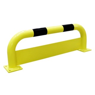 RS PRO Black Yellow Steel Safety Barrier Safety Railing 1m Length 350mm Height 76mm Diameter 174-5901