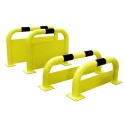 RS PRO Black Yellow Steel Safety Barrier Safety Railing 1m Length 350mm Height 76mm Diameter 174-5901