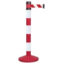 RS PRO Red White Retractable Safety Barrier Metal Polyester Tape 4m 174-5908