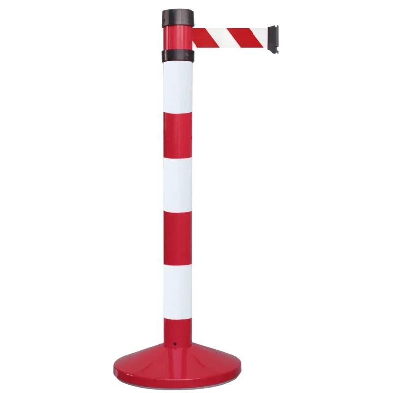 RS PRO Red White Retractable Safety Barrier Metal Polyester Tape 4m 174-5908