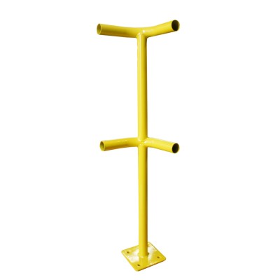 RS PRO Yellow Steel Safety Barrier Safety Railing 1m Height 40mm Diameter 200mm Width 200mm Length 174-5916