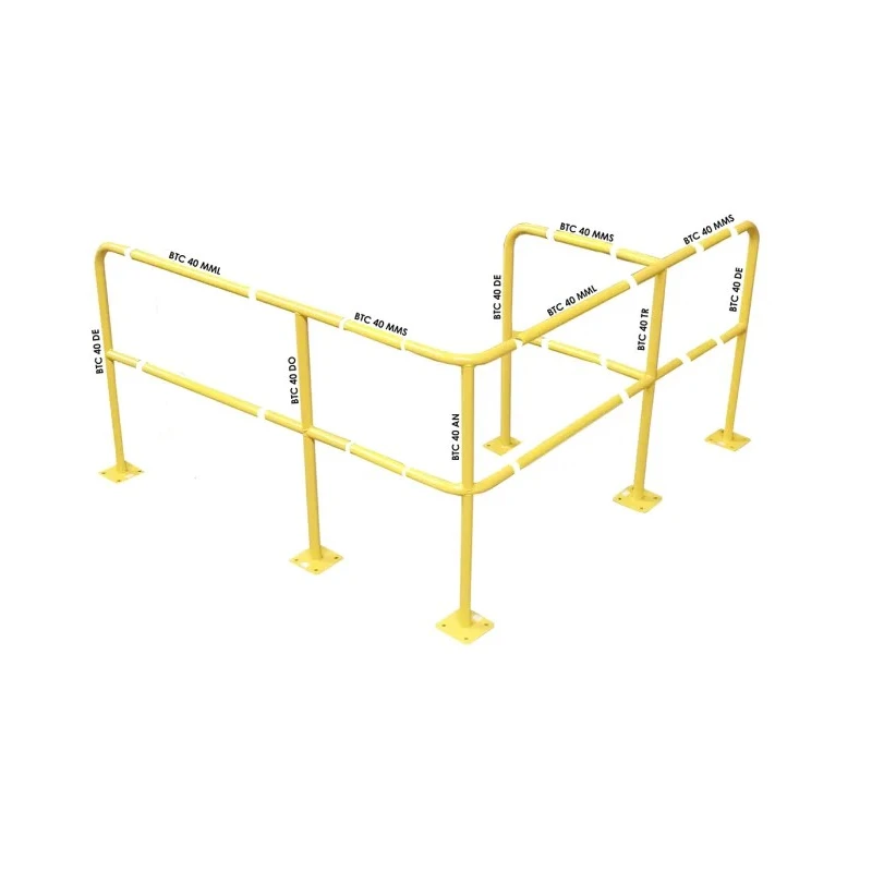 RS PRO Yellow Steel Safety Barrier Safety Railing 1m Height 40mm Diameter 200mm Width 200mm Length 174-5916
