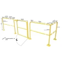 RS PRO Yellow Steel Safety Barrier Safety Railing 1m Height 800mm Length Diameter 40mm 174-5917