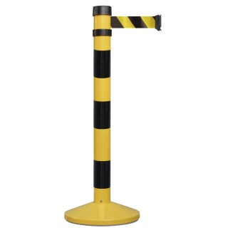 Tensator Black Yellow Safety Barrier Retractable Metal Barrier with Polyester Tape 4 m 174-5909