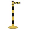 Tensator Black Yellow Safety Barrier Retractable Metal Barrier with Polyester Tape 4 m 174-5909