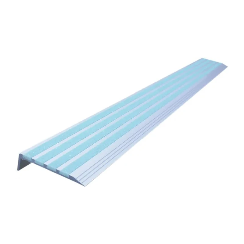 RS PRO Green Grey Stair Nosing Quartz Sand Aluminium Nosing Anti-Slip Finish 900mm x 600mm x 5mm 174-5942