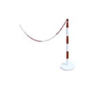 RS PRO Steel White and Red Safety Post 2 m Length 1 m Height 174-5950