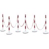 RS PRO Red and White Steel Post and Chain Barrier Kit 1000mm Height 15 m Length 174-5952