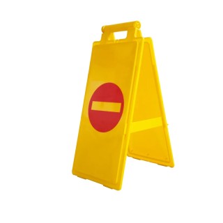 RS PRO Polypropylene Prohibition Sign Yellow 640mm Height 280mm Width 174-5957