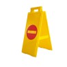 RS PRO Polypropylene Prohibition Sign Yellow 640mm Height 280mm Width 174-5957