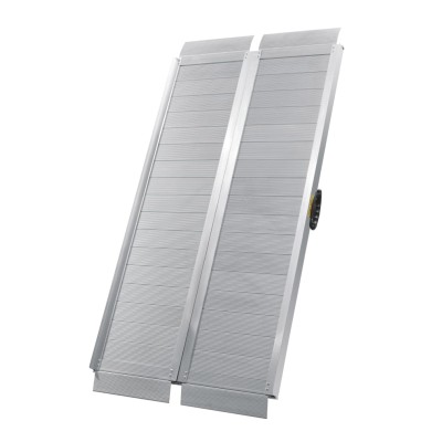 RS PRO Aluminium Foldable Wheelchair Ramp, 710mm Width, 1.22m Length, 272kg Maximum Load 174-5960