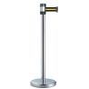 RS PRO Silver Retractable Barrier Strap Post, Black and Yellow Tape, Polyester, Polypropylene, 980 mm Height, 2 m 174-5976