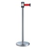 RS PRO Silver Retractable Strap Post with Red Polypropylene Tape and Polyester Barrier 2m 174-5978