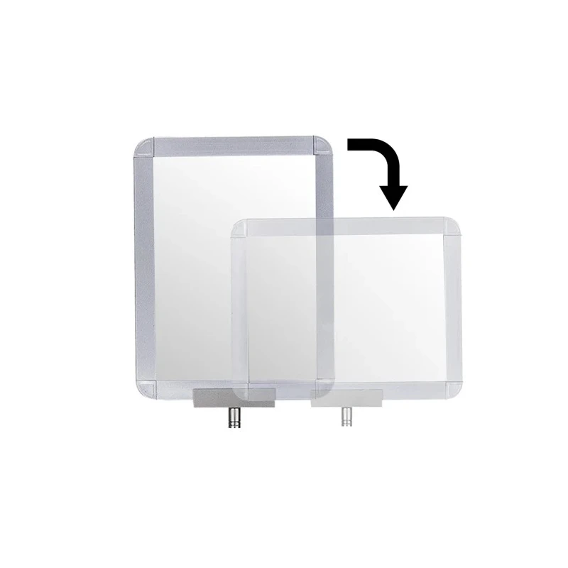 RS PRO Silver Aluminium Barrier & Stanchion Sign Frame Sign Holder 210x250x340mm 174-5981