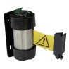 RS PRO Silver and Black Strap Post Retractable Barrier Polypropylene Steel Polyester Yellow Tape 2 m 174-5985