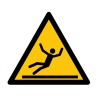 RS PRO Hazard & Warning Floor Sticker Self-Adhesive 500mm x 500mm Polyvinyl Chloride 174-5992