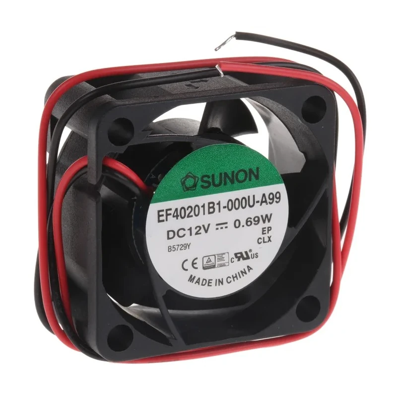 Sunon EF Series Axial Fan 12V DC 15 m³/h Airflow 560 mW Power 40x40x20 mm Frame EF40201B1-000U-A99