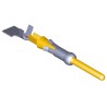 TE Connectivity Type III Series Male Crimp Terminal 24 AWG Min Crimp 20 AWG Max, Gold Plated Brass Contact 13A 66332-8