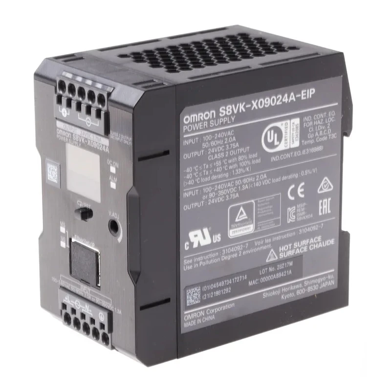 Omron S8VK-X Switched Mode DIN Rail Power Supply 90W 24.1V dc, 3.75A Output S8VK-X09024-EIP