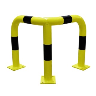 RS PRO Yellow Black Steel Safety Barrier, Safety Railing, 600mm x 600mm x 600mm, Model 174-5900