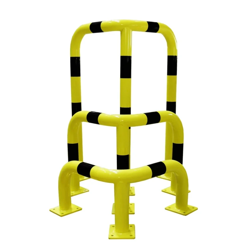 RS PRO Yellow Black Steel Safety Barrier, Safety Railing, 600mm x 600mm x 600mm, Model 174-5900