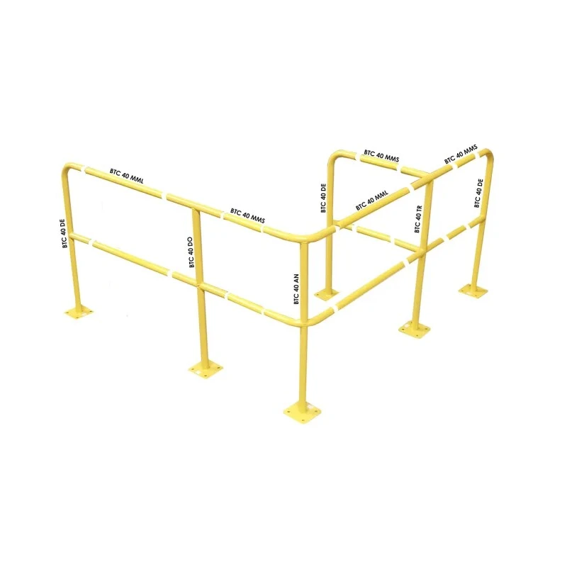 RS PRO Yellow Safety Barrier Steel Safety Railing Length 200mm Height 1m Diameter 40mm Model 174-5918