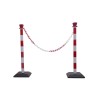 RS PRO Red and White Safety Barrier Post with Chain Barrier, ABS Material, 2 m Length, 1 m Height 174-5924