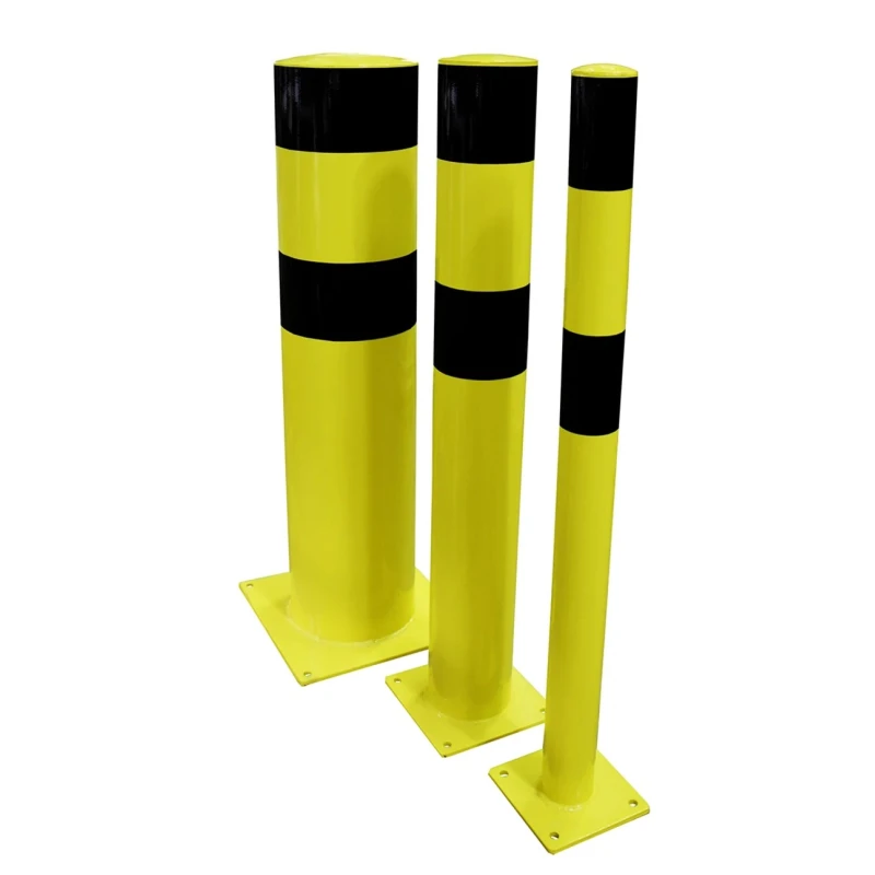 RS PRO Yellow Black Steel Safety Barrier Post 1.2m Height 159mm Diameter 174-5949