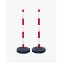 RS PRO Red and White Plastic Post, Chain Barrier Traffic Management Post, 850mm Height, 295mm Width Model 174-5954