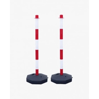 RS PRO Red and White Plastic Post, Chain Barrier Traffic Management Post, 850mm Height, 295mm Width Model 174-5954