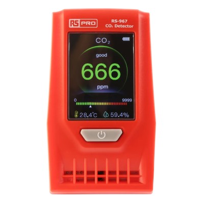 RS PRO Portable Workstation Monitor for Carbon Dioxide Gas Detection with Rechargeable Nickel-Metal Hydride 174-6574