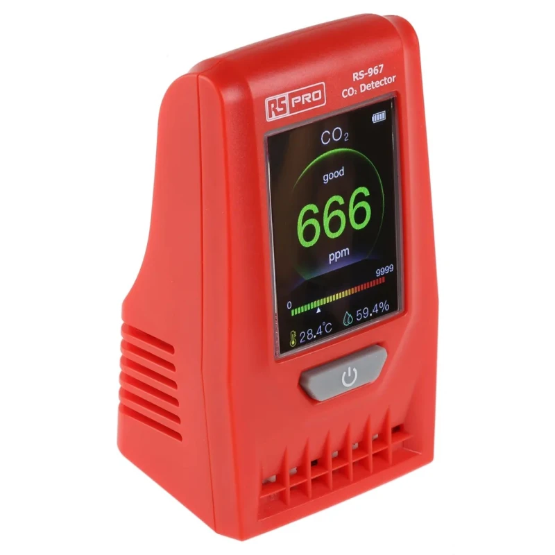 RS PRO Portable Workstation Monitor for Carbon Dioxide Gas Detection with Rechargeable Nickel-Metal Hydride 174-6574
