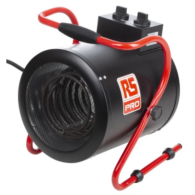 RS PRO 5 kW Industrial Heater 411 m³/h, Floor Mount, 415 V with BS4343/IEC60309 Plug 174-6572