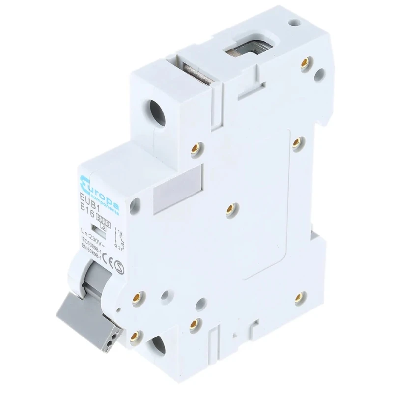 Europa Miniature Circuit Breaker 1-Pole, 16A, Type B, 240V AC, 6 kA Breaking Capacity EUB1