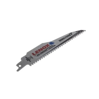 Lenox Reciprocating Saw Blade Carbide Tip 152 mm Length 22 mm Width 1.3 mm Thickness 6 Teeth Per Inch 1832118