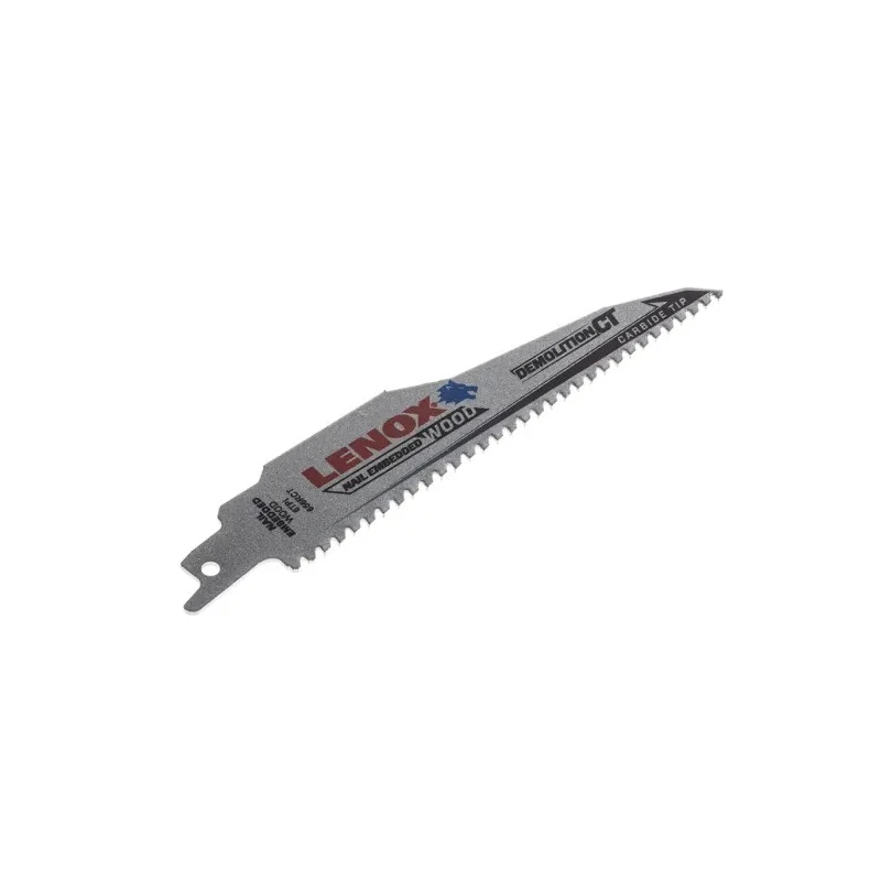 Lenox Reciprocating Saw Blade Carbide Tip 152 mm Length 22 mm Width 1.3 mm Thickness 6 Teeth Per Inch 1832118