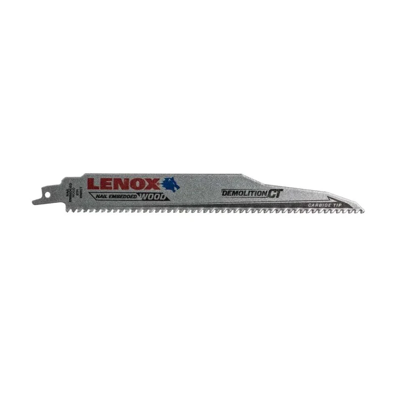 Lenox Reciprocating Saw Blade 1-Piece 152 mm Carbide Tip 1.3 mm Thickness 22 mm Width, 6 Teeth Per Inch 1832143