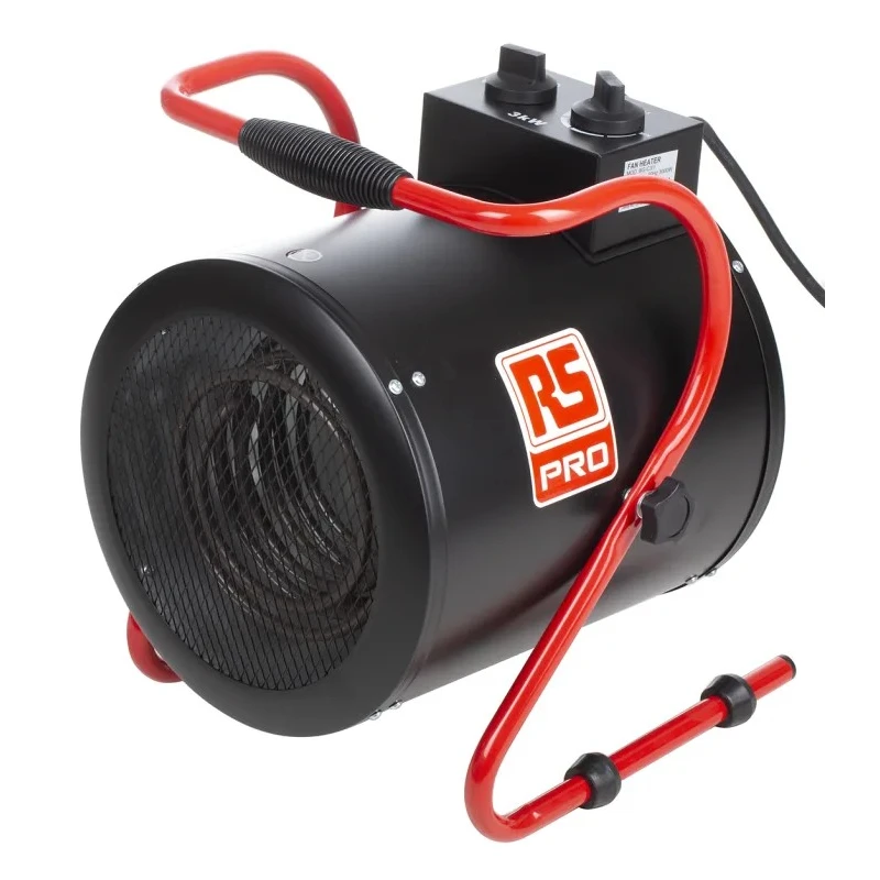 RS PRO 3 kW Industrial Heater 386 m³/h, Floor Mount, Thermostat Control, Type C - EU 174-6570