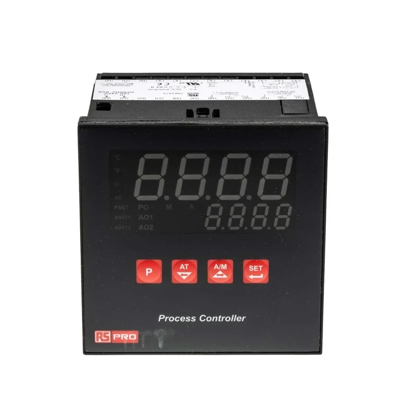 Jumo Panel Mount PID Temperature Controller with 3 Output Relay and SSR, 240V AC On-Off, LED Display, 96x96 mm 798-3479