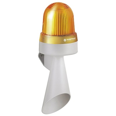 Werma 435 Series Blue, Clear, Green, Red, Amber Horn-Beacon Combination IP65 230V Continuous Tone 108 dB 435.310.70