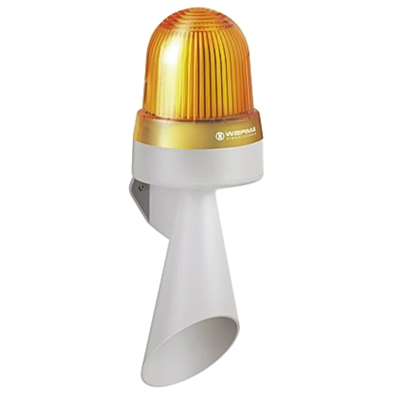Werma 435 Series Blue, Clear, Green, Red, Amber Horn-Beacon Combination IP65 230V Continuous Tone 108 dB 435.310.70