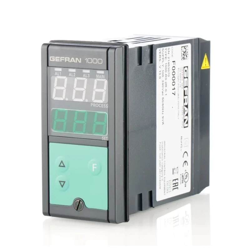 Gefran 1000 Panel Front PID Temperature Controller 1 Output Logic Relay 24V ac/dc On-Off 1000-R0-2R-0-1