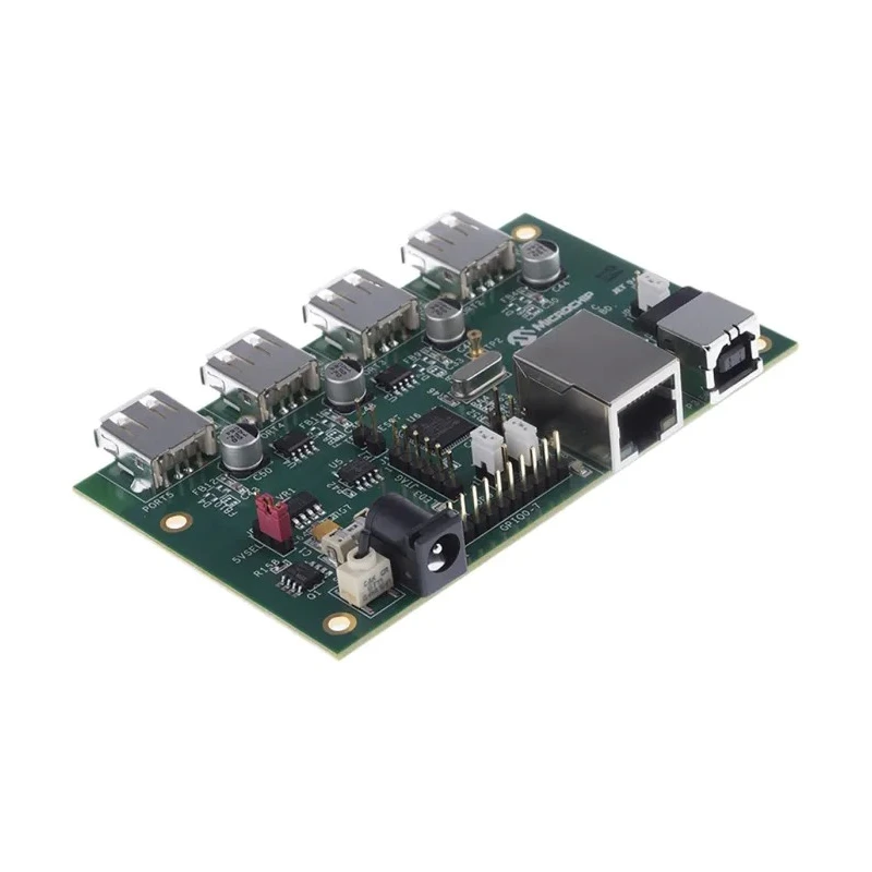 Microchip High-Speed USB 2.0 to 10/100 Ethernet Hub Customer Evaluation Board with LAN9513 EVB9514