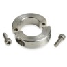 Ruland Stainless Steel Two Piece Double Wide Shaft Collar, Clamp Screw Fastening, Bore Diameter 50mm, Outside MSP-50-SS
